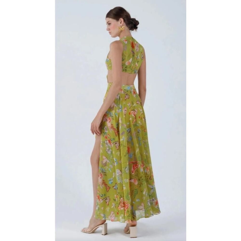 My Beachy Side Green Butterfly Begonia Cut-Out Dress Size Small NEW NWT - Picture 3 of 9